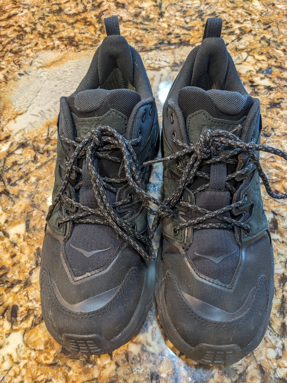 Hoka One One Men's Black Trail Running Shoes with Vibram